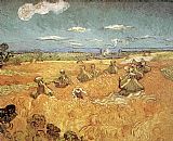 Wheat Stacks with Reaper by Vincent van Gogh